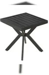STILVORA Outdoor-Beistelltisch Aluminium dunkelbraun 45x45x47 cm wetterfest