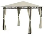 Blumfeldt Mondo Pavillon 3x3 | Stahlrahmen | Wetterfest | 4 Seitenw&auml;nde Beige