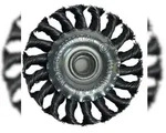Vago-Tools Scheibenb&uuml;rsten Zopfb&uuml;rsten 125mm gezopft 12x