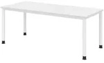 b&uuml;m&ouml; h&ouml;henverstellbarer Schreibtisch H-Serie 180x80 cm in wei&szlig;, Gestell in Wei&szlig;