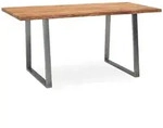 Esszimmertisch XL Industrial | 180x90 cm Akazie Massivholz | Goldbraun-Chrom 