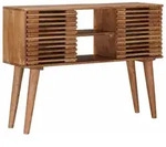 vidaXL Handgefertigter Beistelltisch Teakbraun 100 x 30 x 75 cm
