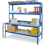 BRB Werkbankregal mit Regalaufsatz und Regalboden, BxTxH 1800 x 600/300 x 1800...