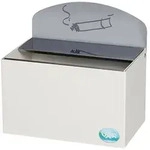 PROREGAL Robuster Wandascher mit Schild | 0,8 Liter, HxBxT 20x20x12,5cm |...