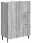 vidaXL Sideboard Graues Sonoma 66 x 34,5 x 91,5 cm Holzwerkstoff