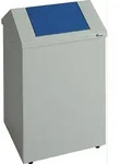 Putzwollkasten H570xB330xT310mm Geh.lichtgrau/Klappe enzianblau Stahlbl.STUMPF