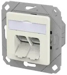 METZ CONNECT E-DAT C6A LSA++ 2 Port UPK reinwei&szlig; RAL 9010