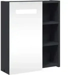 vidaXL Spiegelschrank mit LED-Beleuchtung Grau 45x13x52 cm