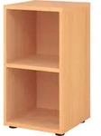 b&uuml;m&ouml; Regal Buche, Standregal aus Holz f&uuml;r 2 Ordnerh&ouml;hen - B&uuml;cherregal...