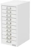 ML-Design Aktenschrank 10 Schubladen 28x38x60 Wei&szlig; | Metall, DIN A4,...