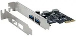 EXSYS EX-11192 2-Port USB 3.2 Gen 1 PCIe Karte mit Self Power