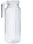 Relaxdays Saftkrug 1 l, Gastro, Henkel, Glas, sp&uuml;lmaschinenfester Pitcher,