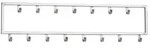 Wandgarderobe, Stilvoller Kleiderschrank mit 15 Haken, Handgefertigter Stahl....
