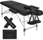 TECTAKE 2 Zonen Massageliege-Set mit Polsterung, Massagerollen und