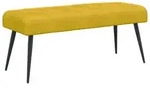 vidaXL Bank mit Knopfheftung Gelb 110 x 40 x 46 cm Samt