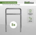 Baumarktplus 5 x Fahrradanlehnb&uuml;gel 118 x 78 cm Edelstahl &Oslash; 60 mm...