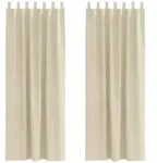 vidaXL Verdunkelungsvorh&auml;nge 2 pcs Creme 140 x 245 cm Samt