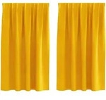 vidaXL Verdunkelungsvorh&auml;nge 2 pcs Senfgelb 140 x 140 cm Samt