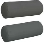 vidaXL Bolsterkissen 2 stk. Stoff Dunkelgrau &Oslash; 25 x 70 cm