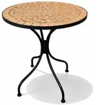Mojawo Mosaik Tisch Bistrotisch Gartentisch Balkontisch &Oslash;60cm Terrakotta
