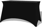 vidaXL Stretch-Tischhusse 2 Stk. 183 x 76 x 74 cm Schwarz