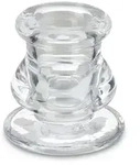 Relaxdays Stabkerzenhalter Glas, 6er Set, geschwungene Kerzenst&auml;nder f&uuml;r