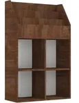 vidaXL Kinder-B&uuml;cherregal Braun Eichen-Optik 71x30x114cm Holzwerkstoff
