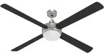 Deckenventilator mit Licht und Fernbedienung 130 cm Schwarz
