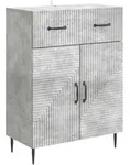vidaXL Sideboard Betongrau 66 x 34,5 x 89,5 cm Holzwerkstoff