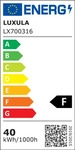 LUXULA LED Linearleuchte LX700316 40 W 3000 K, 4000 K, 6500 K einstellbar in...
