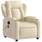 vidaXL Massagesessel Creme Stoff