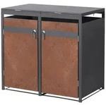 ML-Design M&uuml;lltonnenbox 2er 2 Tonnen, 240L, 132x80x116,3 cm,...