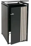 Proregal 1er-M&uuml;lltonnenverkleidung mit Deckel | HxBxT 122x68x84 cm | Anthrazit