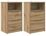 vidaXL Nachttische 2 pcs Artisan-Eiche 40 x 30 x 467 cm Holzwerkstoff