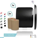 Blanc HYGIENIC SET: Handtuchrollenspender Autocut, Blanc Cosmos + 2 Handtuchrollen