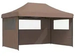 vidaXL Partyzelt 292 x 440 x 315 cm Braun Oxford-Stoff