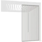 Weide Lamellenwand vertikal Ivory Sand Aluminium als Pergola Sichtschutzᅠ0.93...