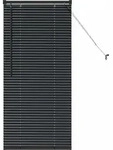 vidaXL Venezianische Jalousien Schwarz 130 x 60 cm Aluminium