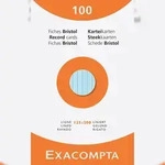 Exacompta 13853X 12x Karteikarten 12,5x20 lin sort 100St - Farben sortiert