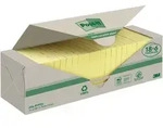 Post-it Recycelte Haftnotizen 76 x 76 mm Kanariengelb 100 Blatt Vorteilspackung 18 +