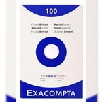 Exacompta 13302E 10x Karteikarten 100er 100x150 blaco weiss