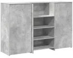 Betongrauer Empfangstresen 155 x 50 x 103,5 cm, Modell Atlas Infinite Vision aus