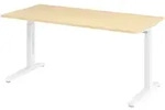b&uuml;m&ouml; manuell h&ouml;henverstellbarer Schreibtisch 160x80 in Ahorn, Gestell in...