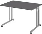 b&uuml;m&ouml; h&ouml;henverstellbarer Schreibtisch Z-Serie 120x80 cm in graphit, Gestell in