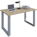 VCM Schreibtisch Lona Silber / Sonoma-Eiche H. 76 x B. 80 x T. 50 cm