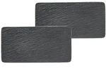 Villeroy & Boch Manufacture Rock Servierplatten Set 2-teilig rechteckig schwarz