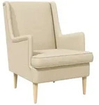 vidaXL Sessel Creme Stoff