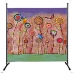 QUICK STAR Paravent 1tlg. 180x178cm Retro Flowers