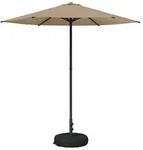 vidaXL Garten-Schirm mit Fu&szlig; 230 x 230 cm Polyester Rechteckig Taupe