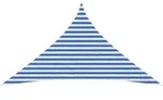 vidaXL Sonnensegel 3 x 3 x 4,2 m HDPE Dreieckig Blau und Wei&szlig;